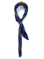 Foulard rosso 70x70cm in seta stampata REINS