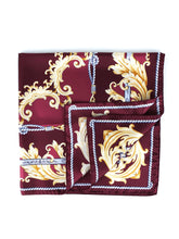 Foulard bordeaux 70x70cm in pura seta stampata PAINTING