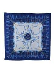 CORDIN printed pure silk ivory background scarf