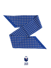 Foulard twilly blu in seta stampata DIANA