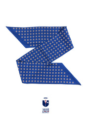 Foulard twilly blu in seta stampata DIANA