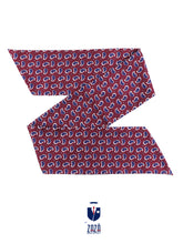 Foulard twilly bordeaux in seta stampata inglese FRANGY