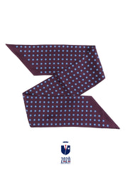 Foulard twilly bordeaux in seta stampata DIANA