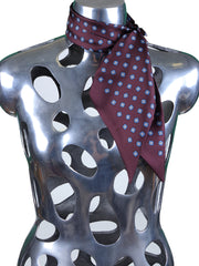Foulard twilly bordeaux in seta stampata DIANA
