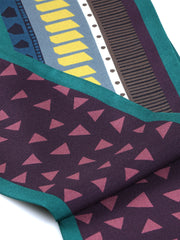 Foulard twilly doppia faccia verde in seta stampata DOTTIE