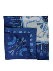 CORDIN printed pure silk ivory background scarf