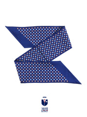 CAREN blue twilly printed silk scarf