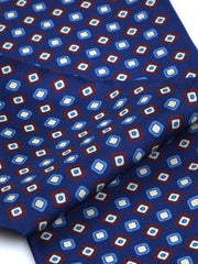Twilly blu in seta stampata Caren