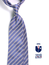 Cravatta 3 pieghe FROZONE in seta tessuta celeste