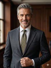 Cravatta verde 3 Pieghe GASTONE in lana challis stampata inglese