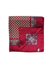Foulard GLAZE rosso in seta stampata