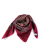 Foulard GLAZE rosso in seta stampata