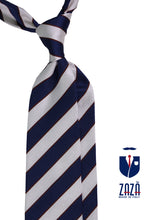 Cravatta 3 pieghe GOLDBERG in seta jacquard blu