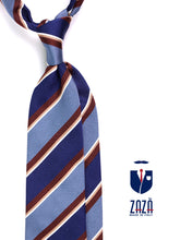 Cravatta 3 pieghe GUS in seta jacquard Blu scuro