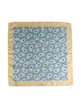 Fazzoletto da taschino verde XL in seta stampata HOPES
