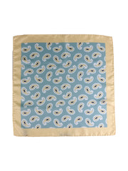 Fazzoletto da taschino verde XL in seta stampata HOPES