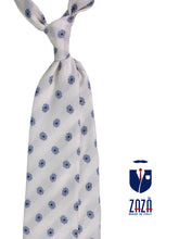 Cravatta 3 pieghe ICE in seta jacquard avorio