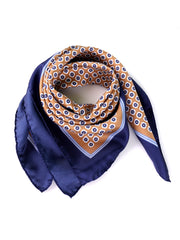 Foulard IMA marrone cammello in seta stampata