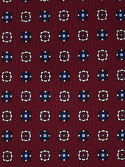 Cravatta 7 Pieghe IRON seta stampata inglese bordeaux