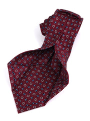 Cravatta 7 Pieghe IRON seta stampata inglese bordeaux