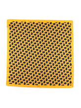 Fazzoletto da taschino giallo XL in seta stampata JEAN