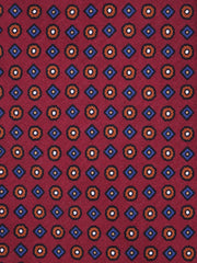 Cravatta 3 pieghe bordeaux JORDAN in seta madder
