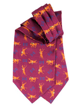 Ascot doppia punta bordeaux in seta stampata JUMP
