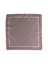 Fazzoletto da taschino beige in seta stampata KAREN