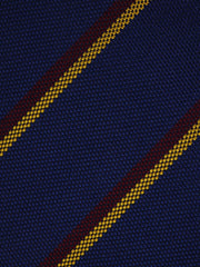 Cravatta 3 pieghe KENT in seta jacquard Blu