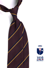 Cravatta 3 pieghe KENT in seta jacquard marrone