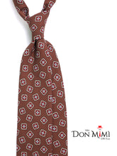 Cravatta 3 pieghe LEMBO seta madder marrone