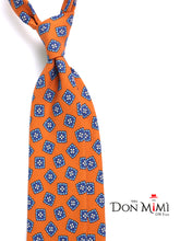 Cravatta 3 pieghe LEMBO seta madder arancione