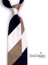 Cravatta 3 pieghe LENSCHER in seta jacquard Beige
