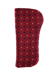 Portaocchiali rosso in seta jacquard LORENO