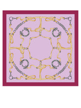 Lilac scarf 90x90cm in REINS printed silk