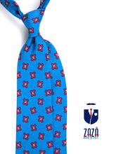 Cravatta 3 pieghe MANHATTAN garzetta di seta turchese