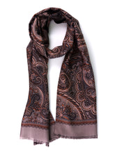 Sciarpa doppiata in seta\lana stampata MASSIX beige