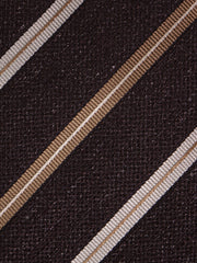 Cravatta 3 pieghe MOGANO seta\cotone marrone