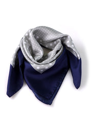 Foulard MULTIBALL grigio in seta stampata