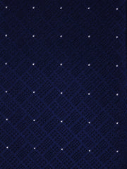 Cravatta 3 pieghe NIGHTWING in seta tessuta blu