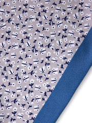 foulard twilly NOIR in seta stampata grigio