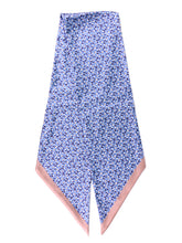 foulard twilly NOIR in seta stampata celeste