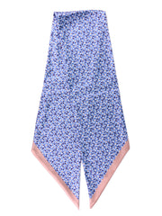 foulard twilly NOIR in seta stampata celeste