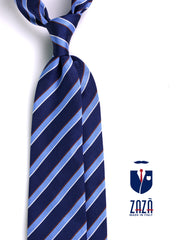 Cravatta 3 pieghe OLTREMARE seta jacquard blu