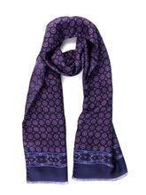 Sciarpa in seta stampata blu ONLY