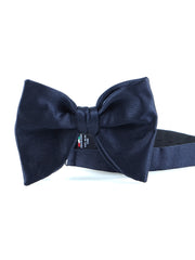 Midnight blue bow tie GOCCIA model already knotted in AMANTEA satin silk