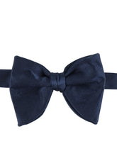 Papillon blu notte modello GOCCIA già annodato in seta raso AMANTEA