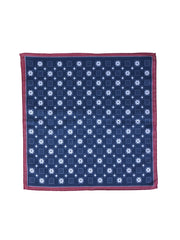 Fazzoletto da taschino blu in cotone ANTONI