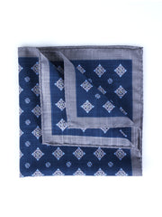 Fazzoletto da taschino blu/grigio in cotone KRISTY