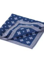 Fazzoletto da taschino blu/grigio in cotone KRISTY